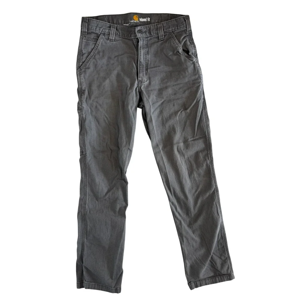 Carhartt Relaxed Fit Work Pants Men's 34x32 Black Utility Carpenter Canvas Workw